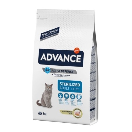 ADVANCE FELINE ADULT STERILIZED PAVO 3KG