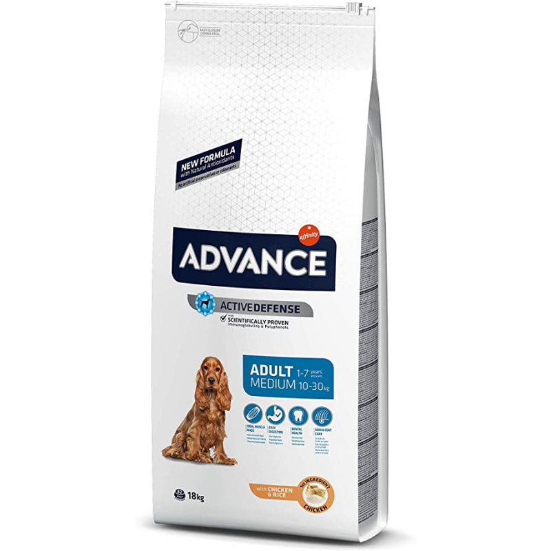 ADVANCE CANINE ADULT MED POLLO ARROZ 18KG
