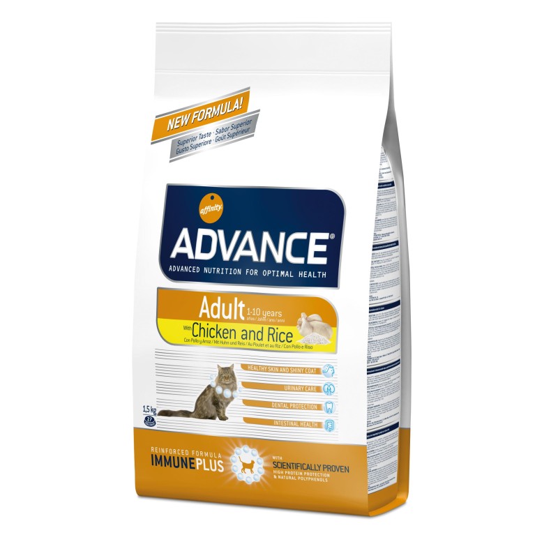 ADVANCE FELINE ADULT POLLO ARROZ 400GR ADVANCE FELINE ADULT POLLO ARROZ 400GR