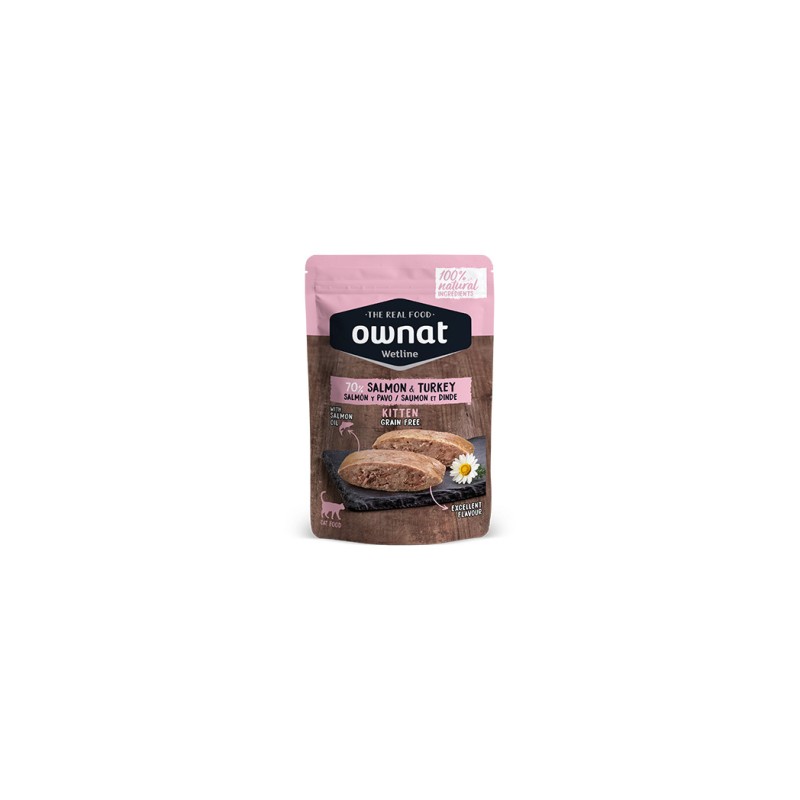 Ownat Wetline Kitten Salmon & Turkey (CAT) 85g
