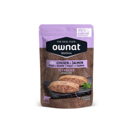 Ownat Wetline Steriliced Pollo y Salmón (CAT) 85g